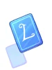 Blue L Card