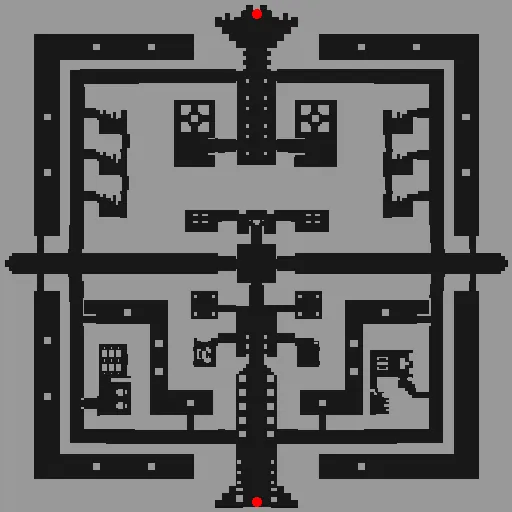 Minimap of Cursed Abbey Dungeon F2
