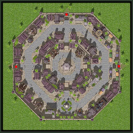 Minimap of Geffen, the Magic City