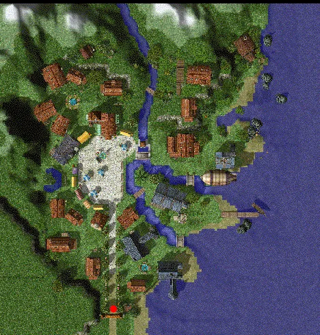 Minimap of Hugel, the Quaint Garden Village