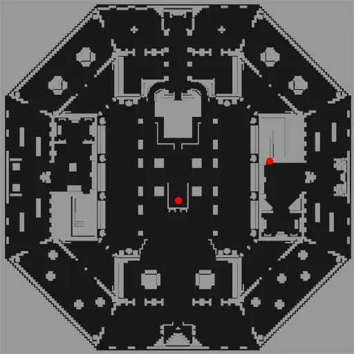 Minimap of Thanatos Tower Lower Level - Museum