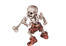 Skeleton, dying