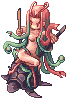 Medusa, walking