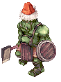 Christmas Orc, walking
